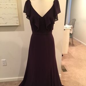 Jenny Yoo Dark Purple Chiffon gown (10)